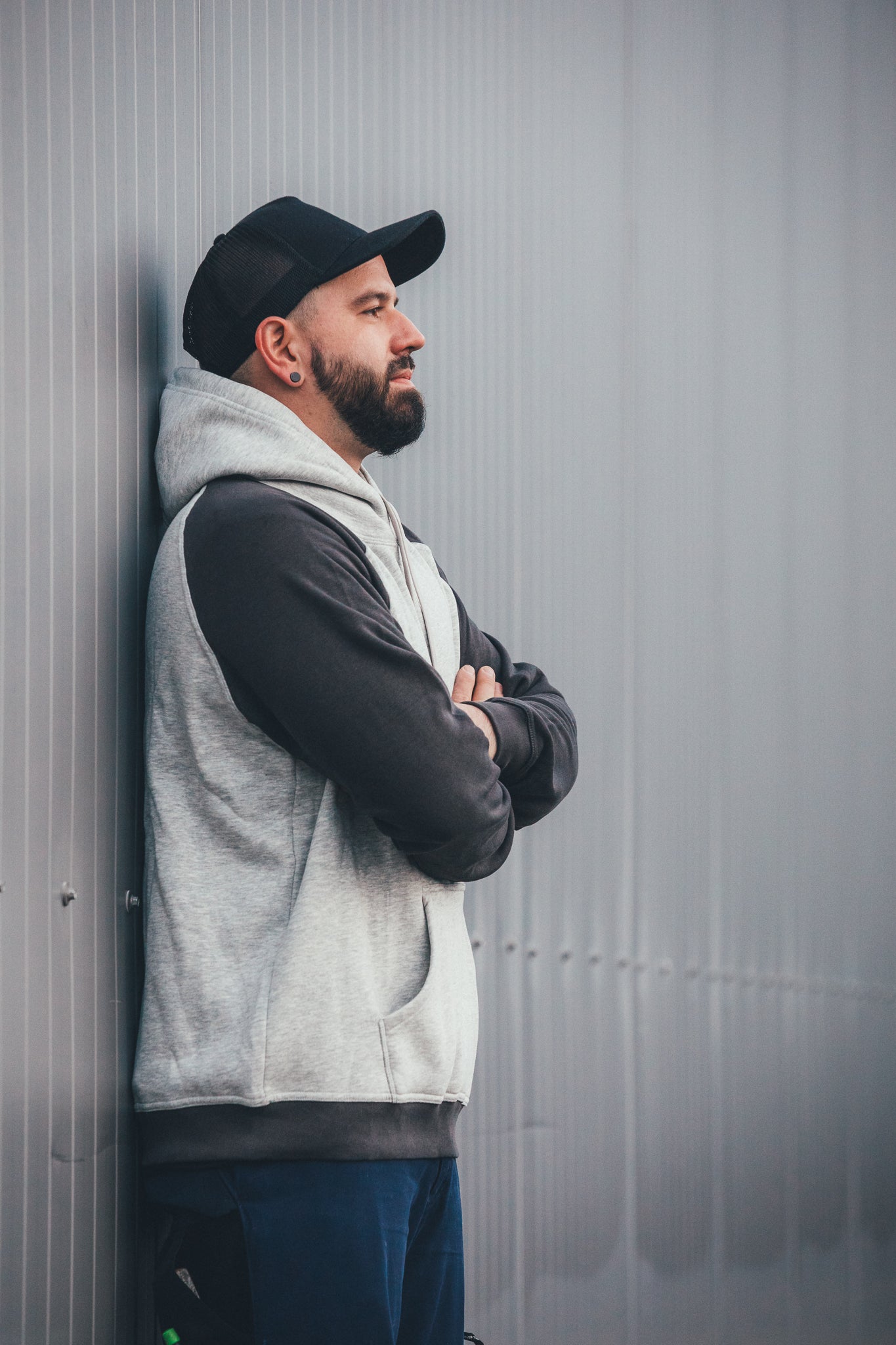 Schirmmütze schwarz Rapper Jersey Cap