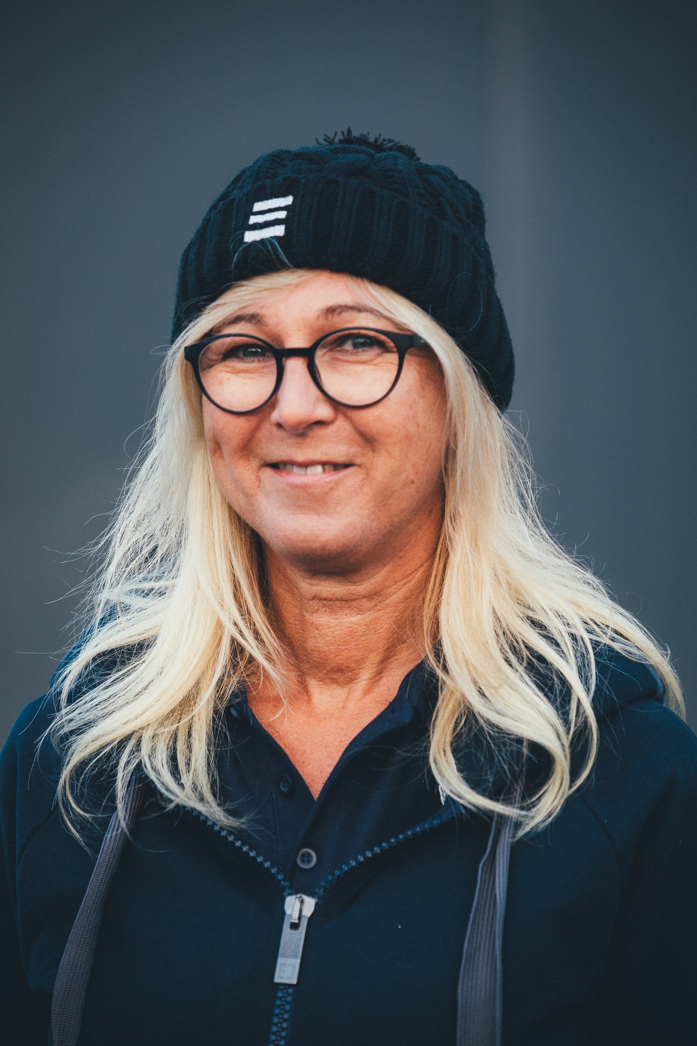 Beanie Vogue "Bommelmütze" mit Muster & Stick