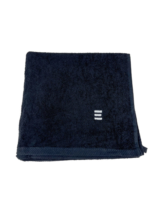 Handtuch schwarz mit Stick Organic Cozy Bath Towel